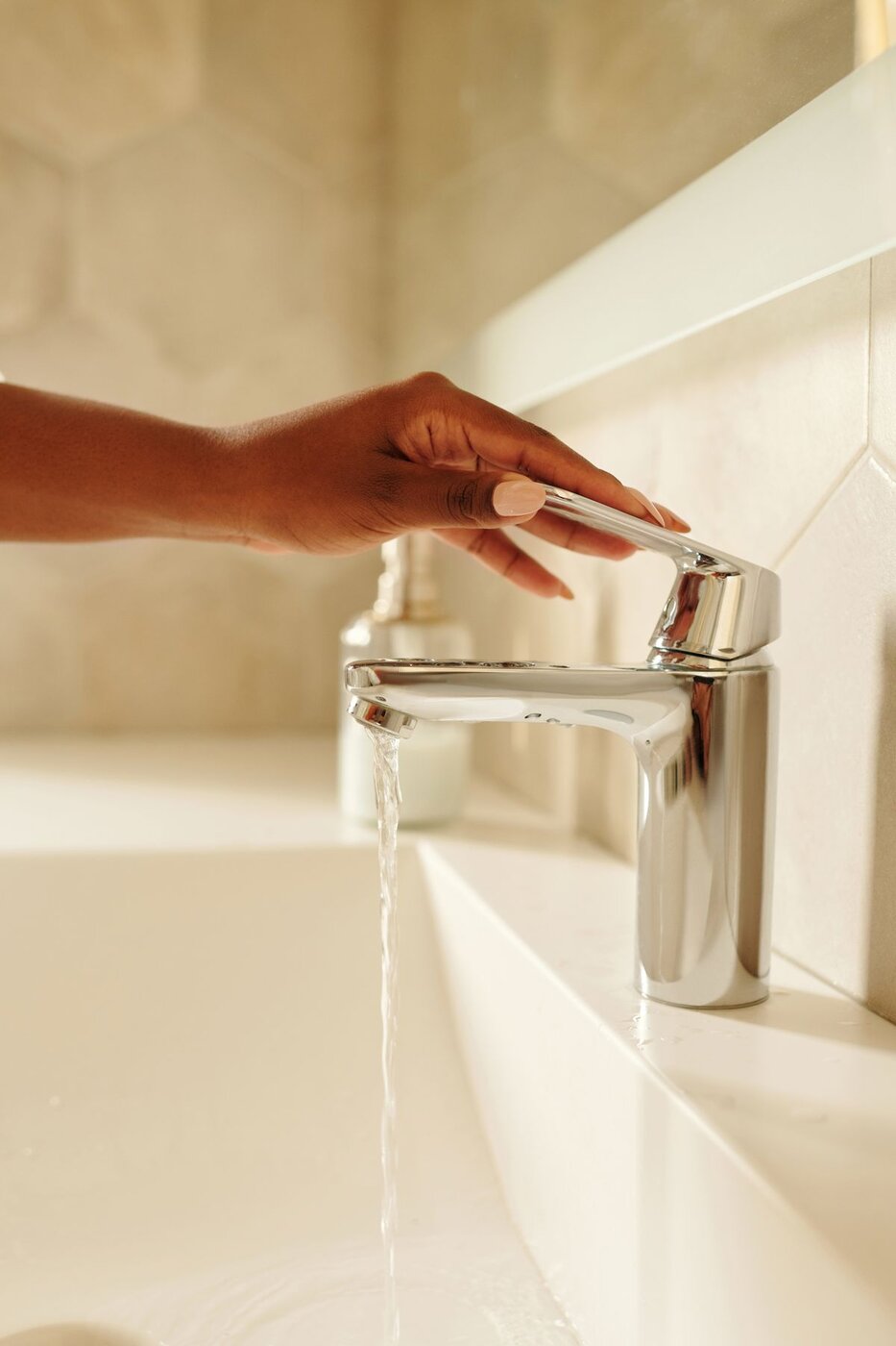 Bathroom faucet fixture installation